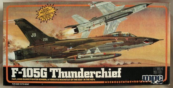 MPC 1/72 TWO  Republic F-105G Thunderchief Wild Weasel  - (ex Airfix), 1-4408 plastic model kit